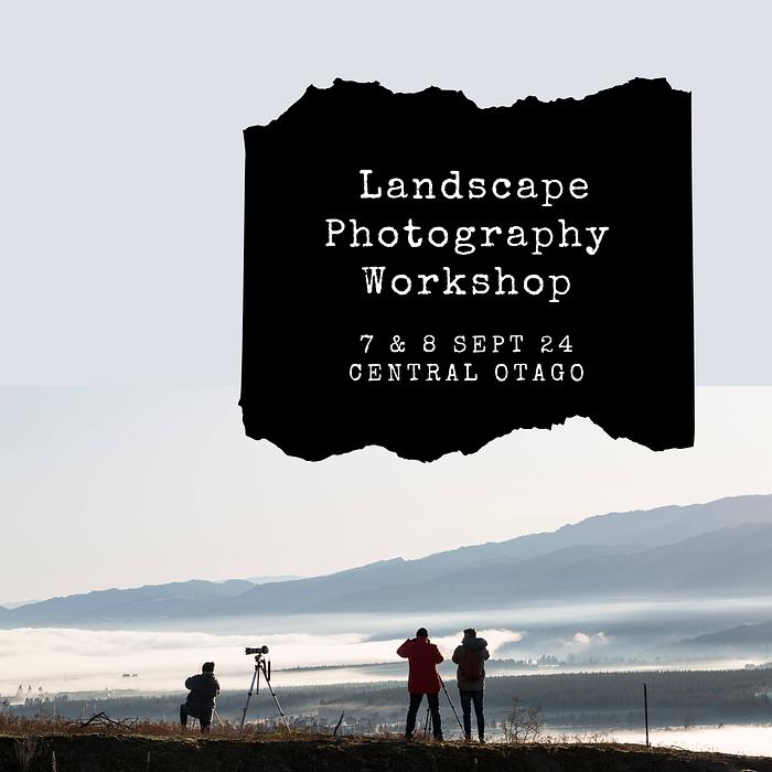 LANDSCAPE Photography Workshop Weekend - 7 & 8 September 2024 Central Otago logo